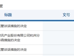 浙江证监局对同花顺云软件高管采取监管谈话措施